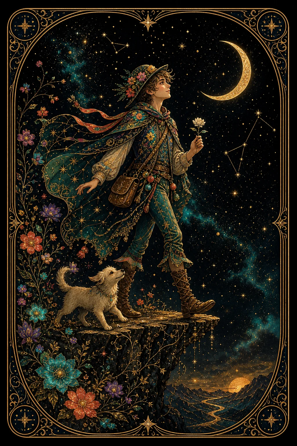 The Fool tarot card artwork